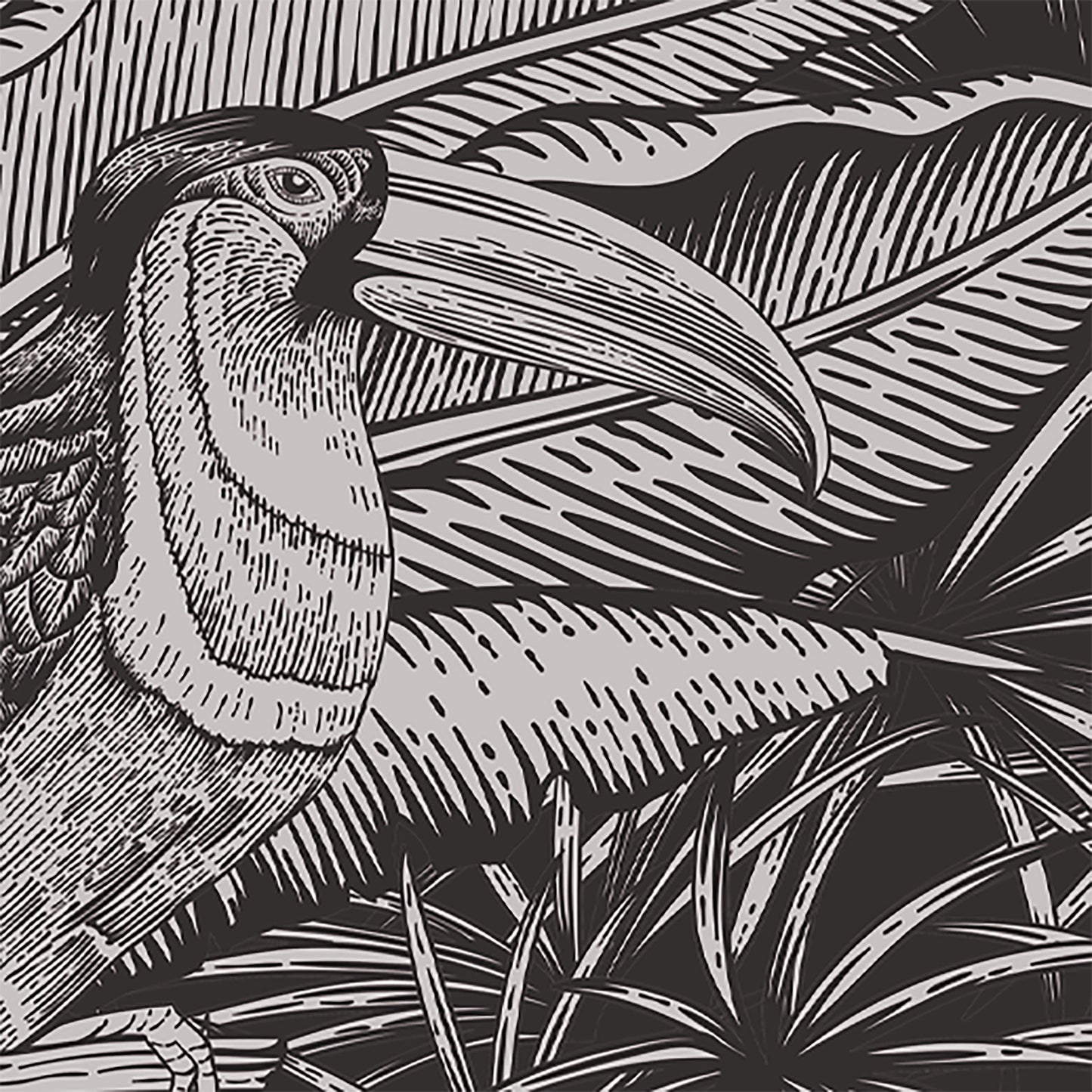 Tenture murale textile Jungle botanique exotique