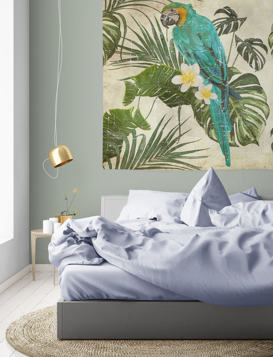 Bleu Guacamayo on Papier froissé (Wrinkled paper)