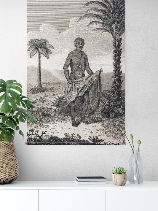 Vintage Hottentot (KhoiKhoi tribe) textile wall hanging