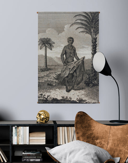 Vintage Hottentot (KhoiKhoi tribe) textile wall hanging