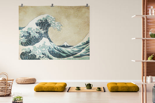 Kanagawa Wave on Papier froissé (Wrinkled paper)