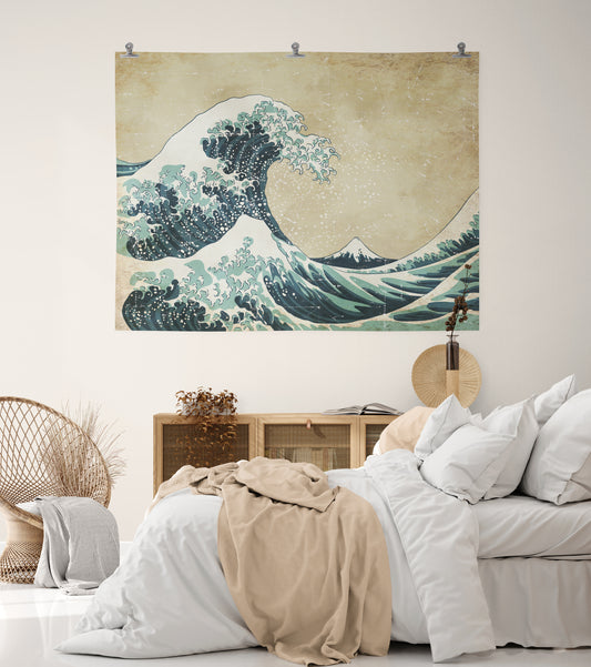 Kanagawa Wave on Papier froissé (Wrinkled paper)