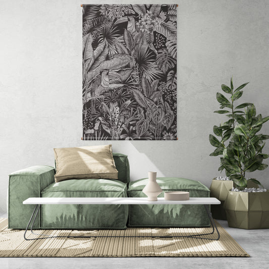 Exotic Botanical Jungle textile wall hanging