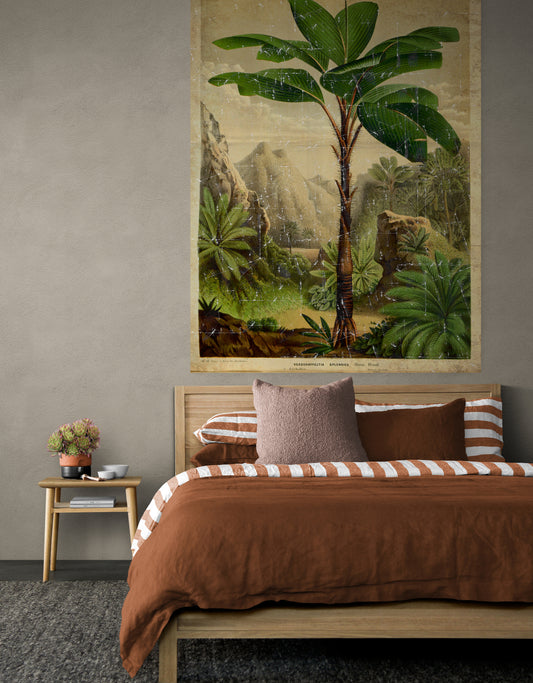 Seychelles Palmtree on Papier froissé (Wrinkled paper)