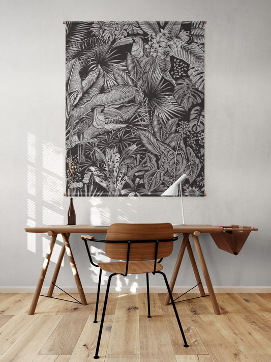 Exotic Botanical Jungle textile wall hanging