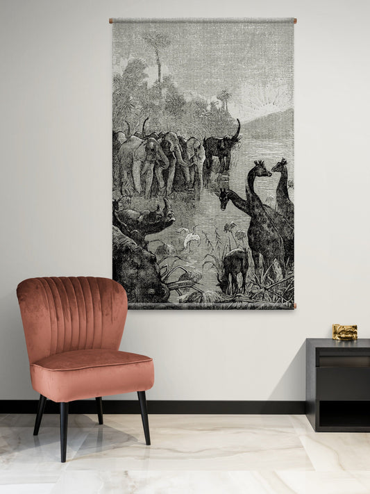 Drinking Pound Jungle textile wall hanging