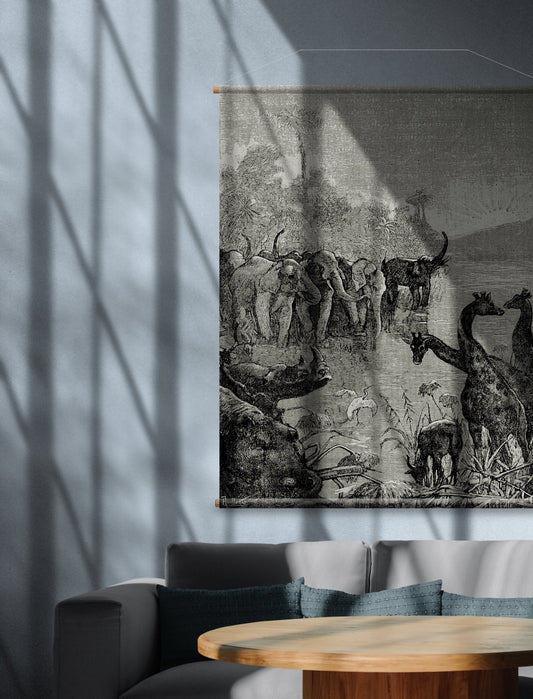 Drinking Pound Jungle textile wall hanging