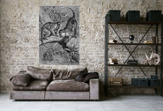 Langur Monkeys Jungle wall hanging