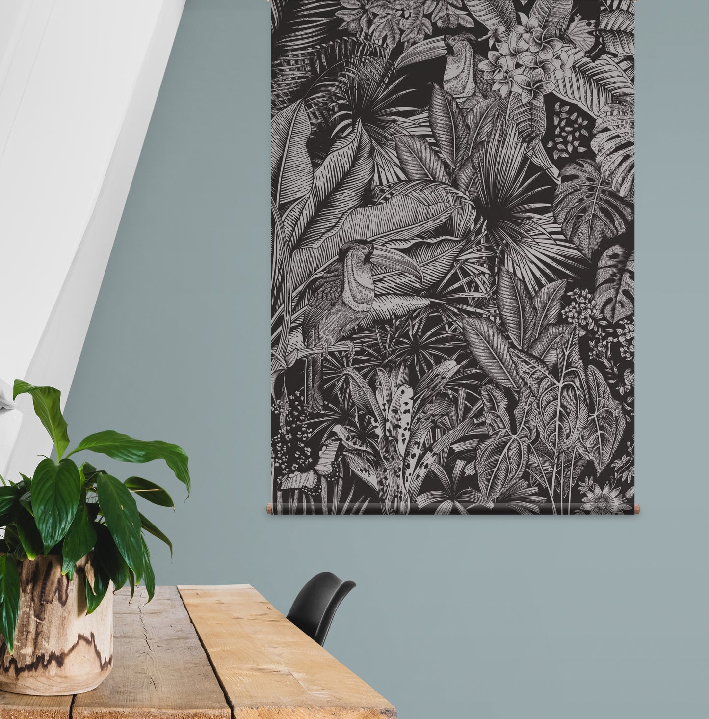 Exotic Botanical Jungle textile wall hanging
